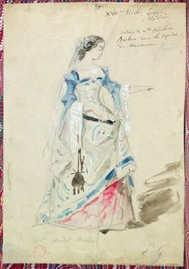 Costume Design for Mlle Madeleine Brohant for the Role of Marianne in 